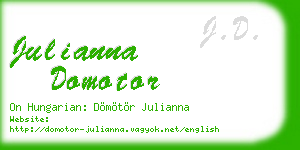 julianna domotor business card